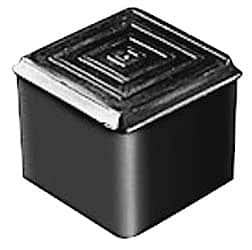 Caplugs - Square Head Plug - 1" OD, 1/2" Long, Polyethylene, Black - Caliber Tooling