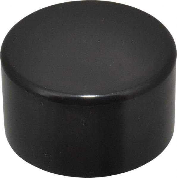 Caplugs - 1-3/4" ID, Round Head Cap - Polyethylene, Black - Caliber Tooling