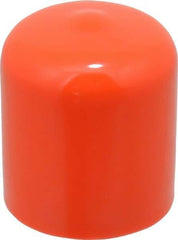 Caplugs - 7/8" ID, Stretchable Cap - 1" Long, Vinyl, Orange - Caliber Tooling