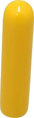 Caplugs - 1/4" ID, Stretchable Cap - 1-1/2" Long, Vinyl, Yellow - Caliber Tooling