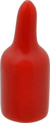 Caplugs - 1/2" ID, Pull-Tab Cap - Vinyl, Red - Caliber Tooling