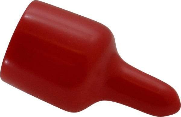 Caplugs - 3/4" ID, Pull-Tab Cap - Vinyl, Red - Caliber Tooling