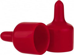 Caplugs - 7/8" ID, Pull-Tab Cap - Vinyl, Red - Caliber Tooling