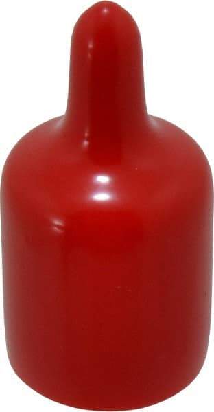 Caplugs - 7/8" ID, Pull-Tab Cap - Vinyl, Red - Caliber Tooling