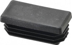 Caplugs - Rectangular Head Plug - 3/4 x 1-1/2" OD, 1" Long, Polyethylene, Black - Caliber Tooling