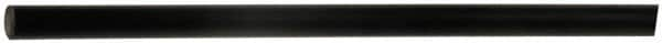 Made in USA - 1' Long, 1" Diam, Polyurethane Plastic Rod - 80A Hardness, Black - Caliber Tooling