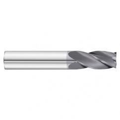 23/64 Dia. x 2-1/2 Overall Length 4-Flute Square End Solid Carbide SE End Mill-Round Shank-Center Cut-TiAlN - Caliber Tooling