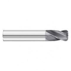 5/16 Dia. x 2-1/2 Overall Length 4-Flute .120 C/R Solid Carbide SE End Mill-Round Shank-Center Cut-TiAlN - Caliber Tooling