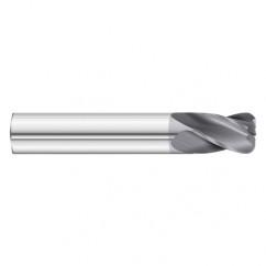 5/16 Dia. x 2-1/2 Overall Length 4-Flute .030 C/R Solid Carbide SE End Mill-Round Shank-Center Cut-TiAlN - Caliber Tooling