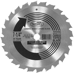 Amana Tool - 7-1/4" Diam, 5/8" Arbor Hole Diam, 24 Tooth Wet & Dry Cut Saw Blade - Carbide-Tipped, Combination Action, Diamond Arbor - Caliber Tooling