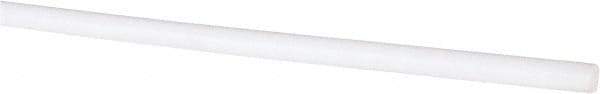 Made in USA - 6' Long, 3/16" Diam, PTFE (Virgin) Plastic Rod - White - Caliber Tooling