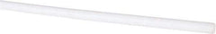 Made in USA - 6' Long, 3/16" Diam, PTFE (Virgin) Plastic Rod - White - Caliber Tooling