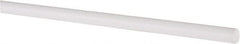 Made in USA - 4' Long, 1/4" Diam, PTFE (Virgin) Plastic Rod - White - Caliber Tooling