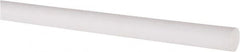 Made in USA - 3' Long, 3/8" Diam, PTFE (Virgin) Plastic Rod - White - Caliber Tooling