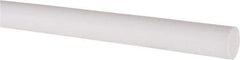 Made in USA - 2' Long, 1/2" Diam, PTFE (Virgin) Plastic Rod - White - Caliber Tooling