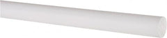 Made in USA - 2' Long, 5/8" Diam, PTFE (Virgin) Plastic Rod - White - Caliber Tooling