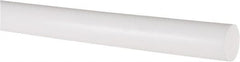 Made in USA - 1' Long, 3/4" Diam, PTFE (Virgin) Plastic Rod - White - Caliber Tooling