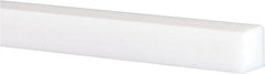 USA Sealing - 3' x 1/2" x 1/2" White PTFE (Virgin) Square Bar - Caliber Tooling