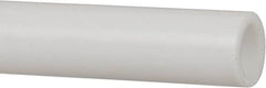 Made in USA - 1/2 Inch Outside Diameter x 3 Ft. Long, Plastic Round Tube - PTFE (Virgin), +/- 0.025 Inch Tolerance - Caliber Tooling