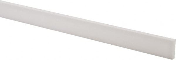 USA Sealing - 4' x 1/2" x 1/8" White PTFE (Virgin) Rectangular Bar - Caliber Tooling