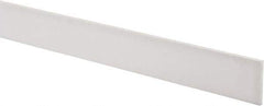 Made in USA - 3 Ft. Long x 1-1/2 Inch Wide x 1/8 Inch High, Virgin PTFE, Rectangular Plastic Bar - White, +/- 0.060 Tolerance - Caliber Tooling