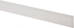 Made in USA - 4 Ft. Long x 1-1/2 Inch Wide x 1/8 Inch High, Virgin PTFE, Rectangular Plastic Bar - White, +/- 0.060 Tolerance - Caliber Tooling