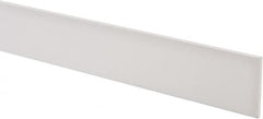 Made in USA - 4 Ft. Long x 2 Inch Wide x 1/8 Inch High, Virgin PTFE, Rectangular Plastic Bar - White, +/- 0.060 Tolerance - Caliber Tooling