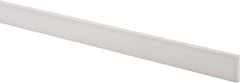 Made in USA - 2 Ft. Long x 1 Inch Wide x 3/16 Inch High, Virgin PTFE, Rectangular Plastic Bar - White, +/- 0.060 Tolerance - Caliber Tooling