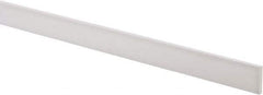 Made in USA - 3 Ft. Long x 1 Inch Wide x 3/16 Inch High, Virgin PTFE, Rectangular Plastic Bar - White, +/- 0.060 Tolerance - Caliber Tooling