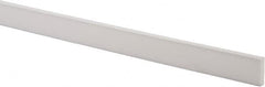 Made in USA - 2 Ft. Long x 1 Inch Wide x 1/4 Inch High, Virgin PTFE, Rectangular Plastic Bar - White, +/- 0.060 Tolerance - Caliber Tooling