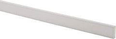 Made in USA - 3 Ft. Long x 1 Inch Wide x 1/4 Inch High, Virgin PTFE, Rectangular Plastic Bar - White, +/- 0.060 Tolerance - Caliber Tooling