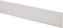 Made in USA - 2 Ft. Long x 2 Inch Wide x 1/4 Inch High, Virgin PTFE, Rectangular Plastic Bar - White, +/- 0.060 Tolerance - Caliber Tooling