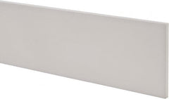 Made in USA - 1 Ft. Long x 4 Inch Wide x 1/4 Inch High, Virgin PTFE, Rectangular Plastic Bar - White, +/- 0.060 Tolerance - Caliber Tooling