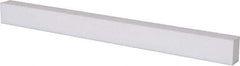 Made in USA - 4 Ft. Long x 1/2 Inch Wide x 3/8 Inch High, Virgin PTFE, Rectangular Plastic Bar - White, +/- 0.060 Tolerance - Caliber Tooling