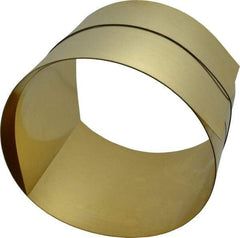 Made in USA - 5 Ft. Long x 6 Inch Wide x 0.015 Inch Thick, Roll Shim Stock - Brass - Caliber Tooling