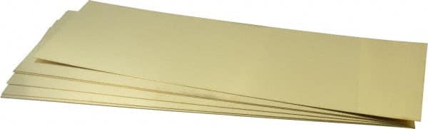 Made in USA - 10 Piece, 18 Inch Long x 6 Inch Wide x 0.025 Inch Thick, Shim Sheet Stock - Brass - Caliber Tooling