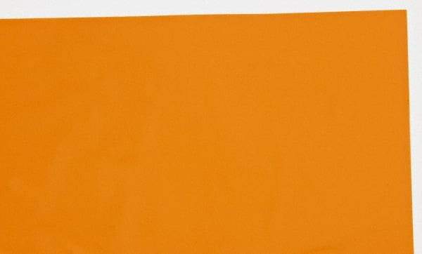 Made in USA - 1 Piece, 10" Wide x 20" Long Plastic Shim Stock Sheet - Amber (Color), ±10% Tolerance - Caliber Tooling