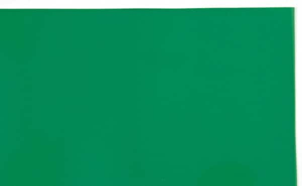 Made in USA - 1 Piece, 10" Wide x 20" Long Plastic Shim Stock Sheet - Green, ±10% Tolerance - Caliber Tooling