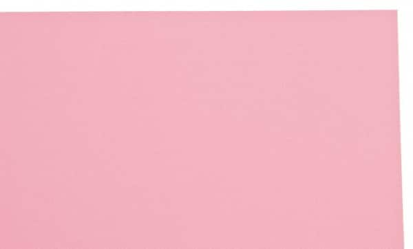 Made in USA - 1 Piece, 10" Wide x 20" Long Plastic Shim Stock Sheet - Pink, ±10% Tolerance - Caliber Tooling