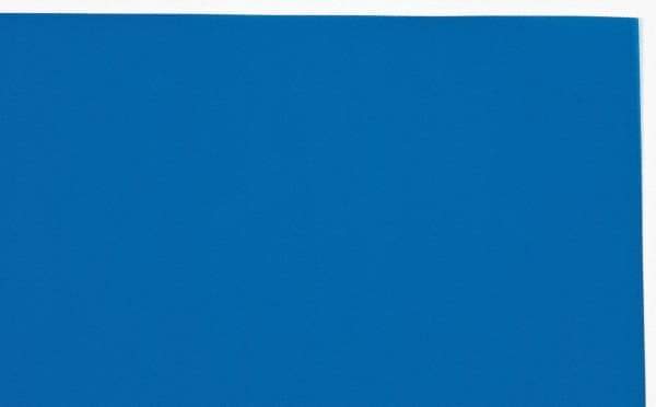 Made in USA - 1 Piece, 20" Wide x 20" Long Plastic Shim Stock Sheet - Blue, ±10% Tolerance - Caliber Tooling