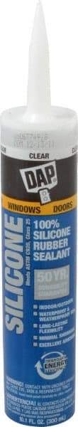 DAP - 10.1 oz Tube Clear RTV Silicone Joint Sealant - -40 to 400°F Operating Temp, 10 to 20 min Tack Free Dry Time, 24 hr Full Cure Time - Caliber Tooling