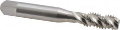 Balax - 3/8-16 UNC 3 Flute 3B Modified Bottoming Spiral Flute Tap - Powdered Metal, Bright Finish, 2-15/16" OAL, Right Hand Flute, Right Hand Thread, H3, Series BX200 - Caliber Tooling