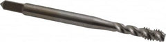 Balax - #8-32 UNC 3 Flute Modified Bottoming Spiral Flute Tap - Powdered Metal, Bright Finish, 2-1/8" OAL, Right Hand Flute, Right Hand Thread, Oversize, H7, Series BX200 - Caliber Tooling