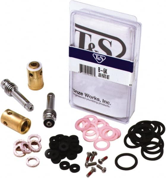 T&S Brass - 58 Pieces Two Handle Faucet Faucet Repair Kit - Complete Two Handle Repair Kit Style - Caliber Tooling