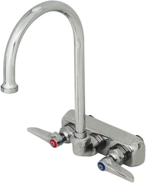 T&S Brass - Standard, 2 Way Design, Wall Mount, Workboard Wall Mount Faucet - 8-3/4 Inch Spout, Lever Handle - Caliber Tooling