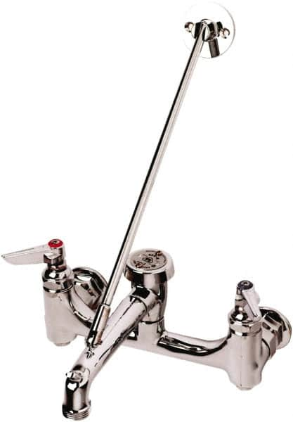 T&S Brass - Standard with Hose Thread, 2 Way Design, Wall Mount, Laundry Faucet - Lever Handle - Caliber Tooling