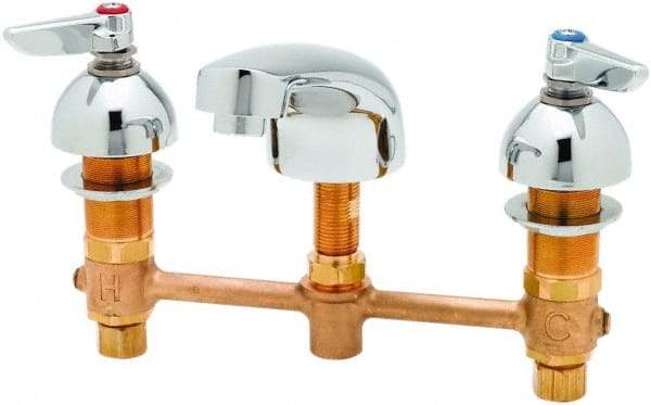 T&S Brass - Lever Handle, Deck Mounted Bathroom Faucet - Two Handle, No Drain, Standard Spout - Caliber Tooling