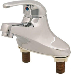 T&S Brass - Straight Handle, Deck Mounted Bathroom Faucet - One Handle, No Drain, Standard Spout - Caliber Tooling