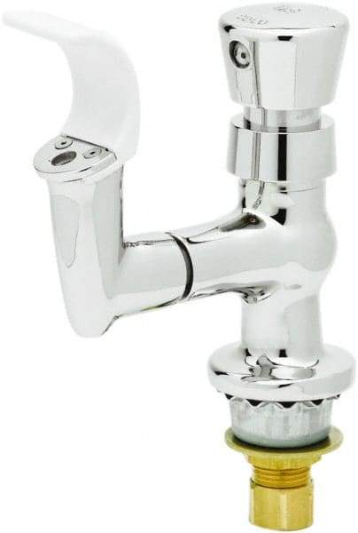 T&S Brass - Faucet Mount, Single Hole Deck Mounted Single Hole Faucet - Water Bubbler, Push Button Handle, Integral Spout, No Drain - Caliber Tooling