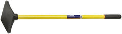 Ability One - 8" High x 8" Wide Round Steel Tamper - 42" Long Fiberglass Straight Handle - Caliber Tooling